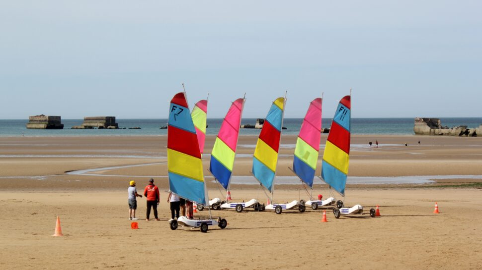 Char à voile à Asnelles